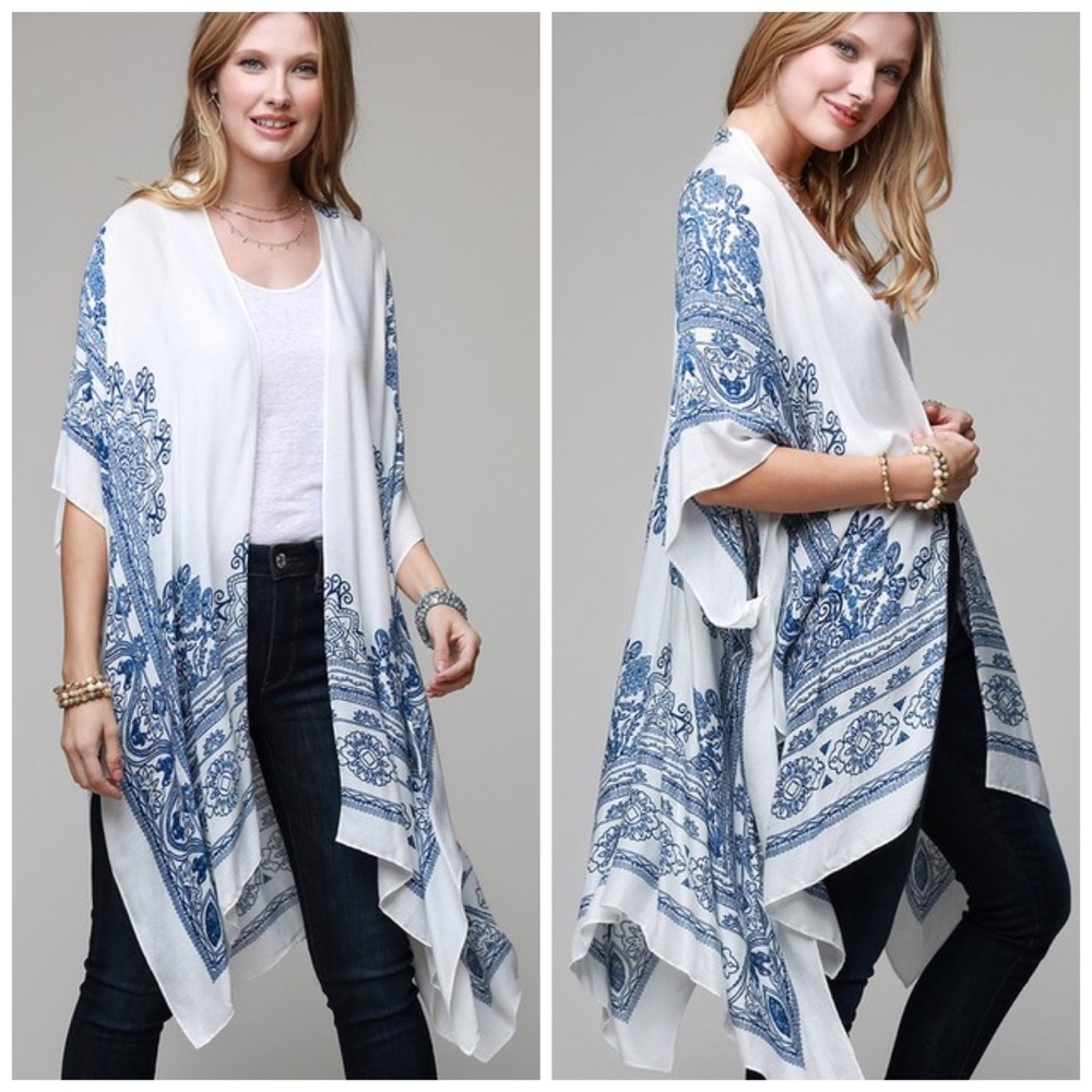 LAST 1 Gorgeous Padme Intricate Print Kimono Cardi - Picture 4 of 6